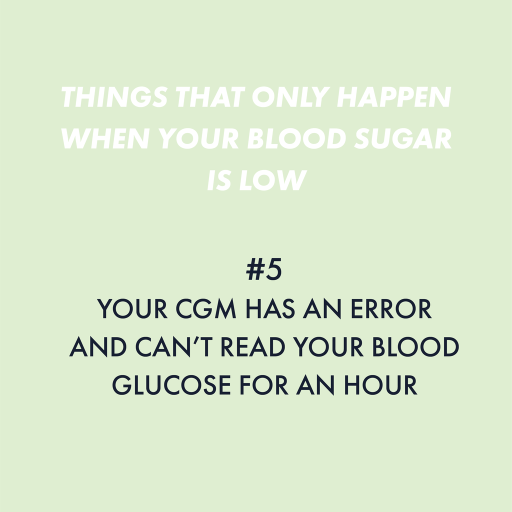 Person frustrated by a CGM error that can't read blood glucose levels for an hour.