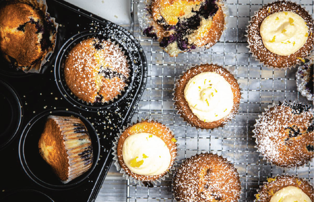 Blueberry Cupcakes with Cream Cheese Icing