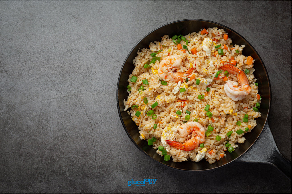 Stir-Fried Shrimp with Vegetables and Brown Rice | Diabetes Friendly recipes 