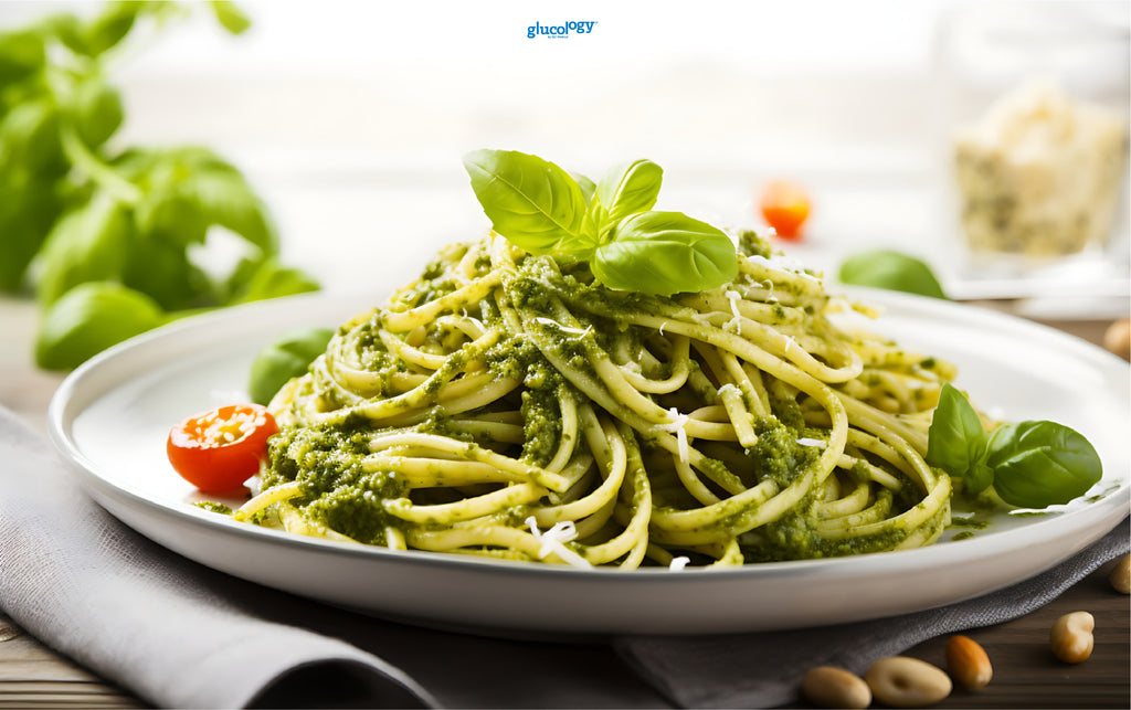 ZUCCHINI NOODLES WITH PESTO | diabetes low carb dish