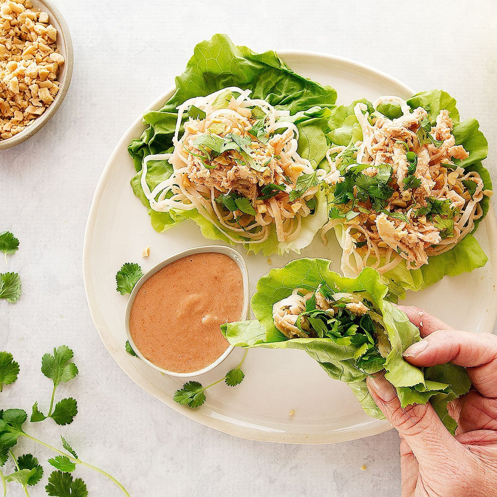 Chicken Lettuce Wraps with Homemade Hoisin Sauce