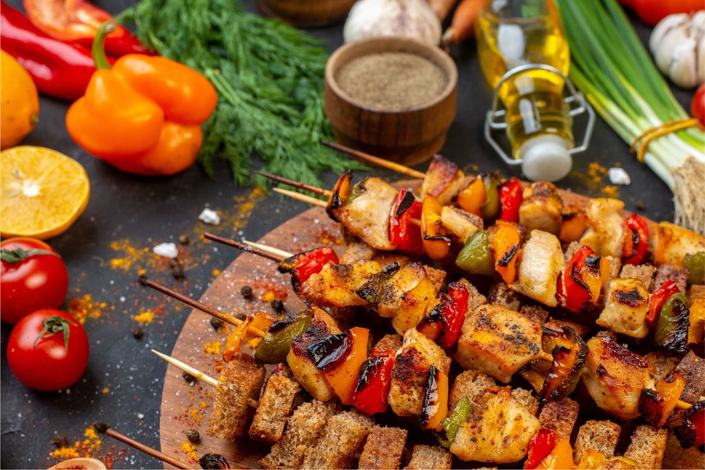 Grilled Chicken and Vegetable Kabobs