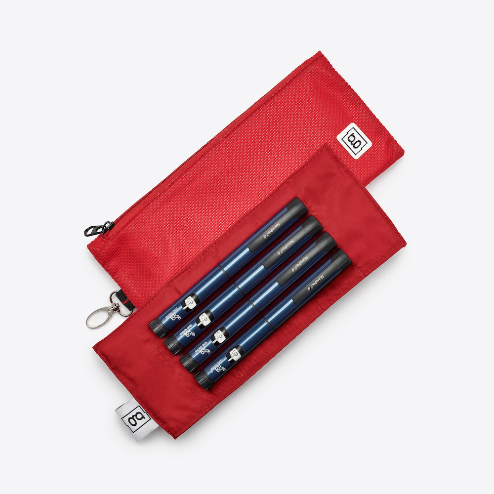 Insulin Cooler Zip Wallet - 4 Pens | Blue