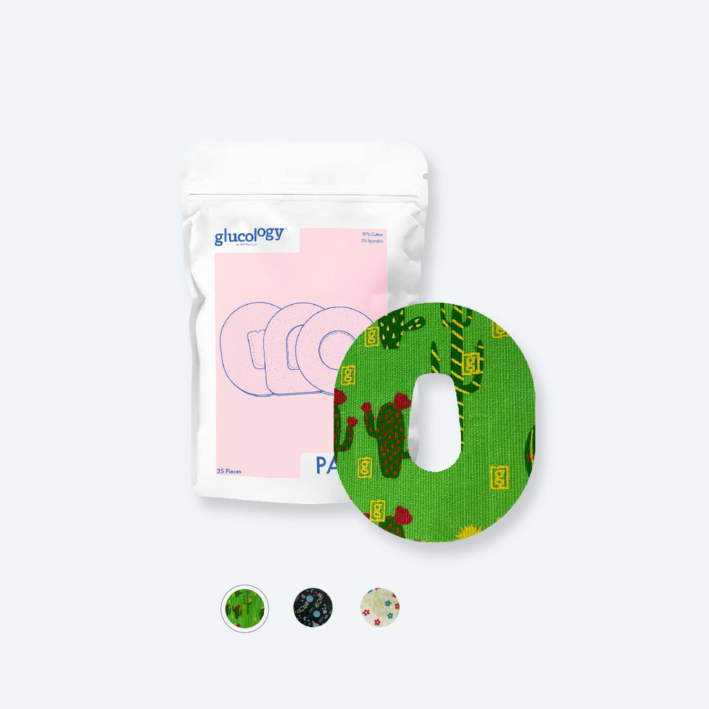 Special Edition Patterned CGM Patches | 25 Pack | Flowers