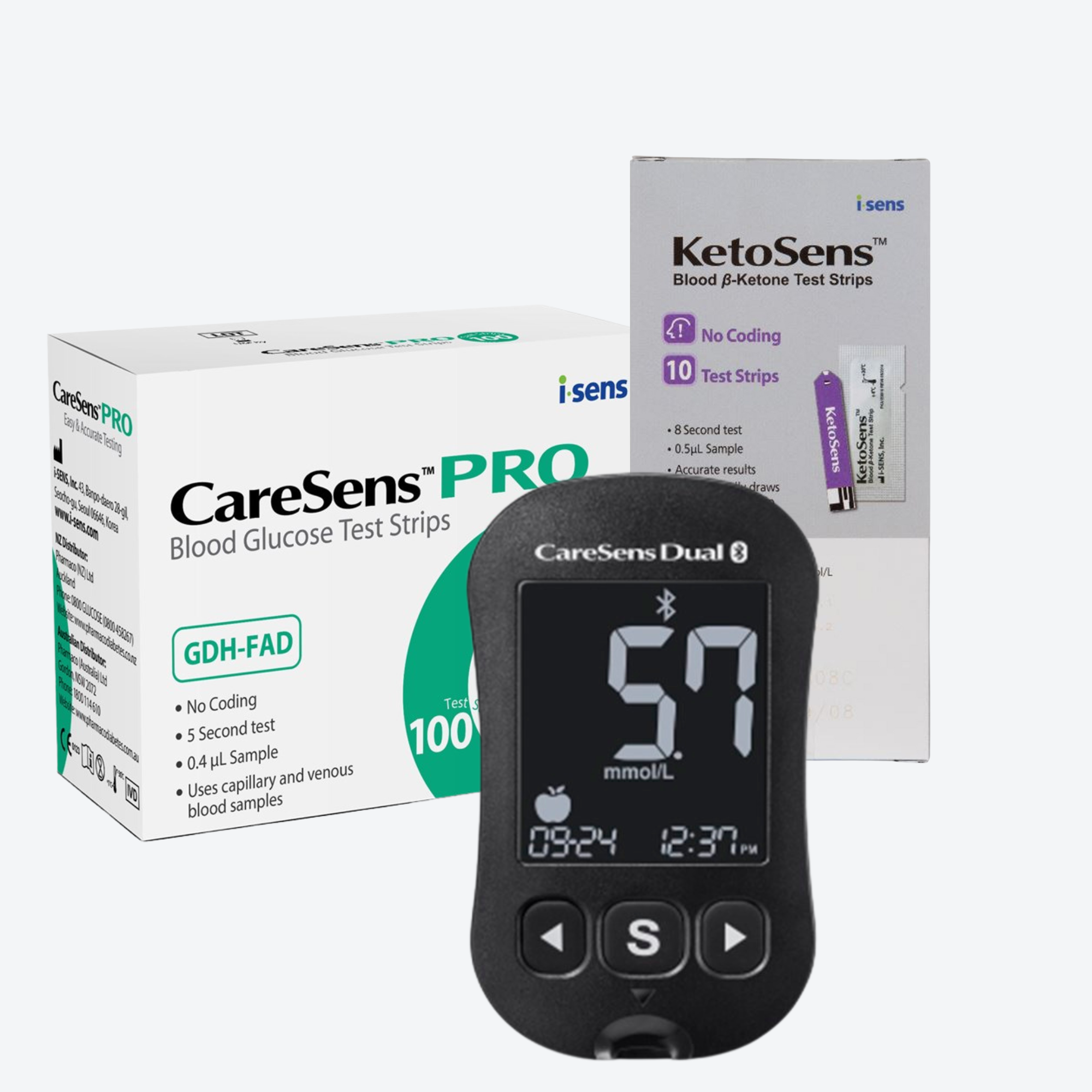 Caresense Machine CareSens Dual Glucose & Ketone Meter Bundle | Glucology