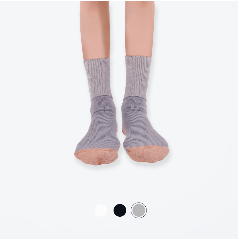 Grey Copper Infused Socks for Diabetics