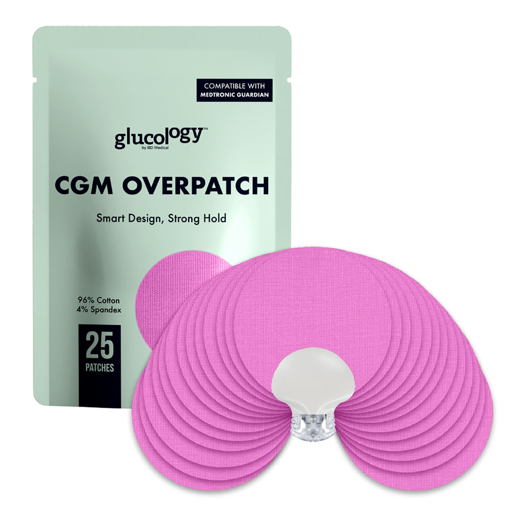 Glucology CGM overpatch Medtronic Purple packaging 
