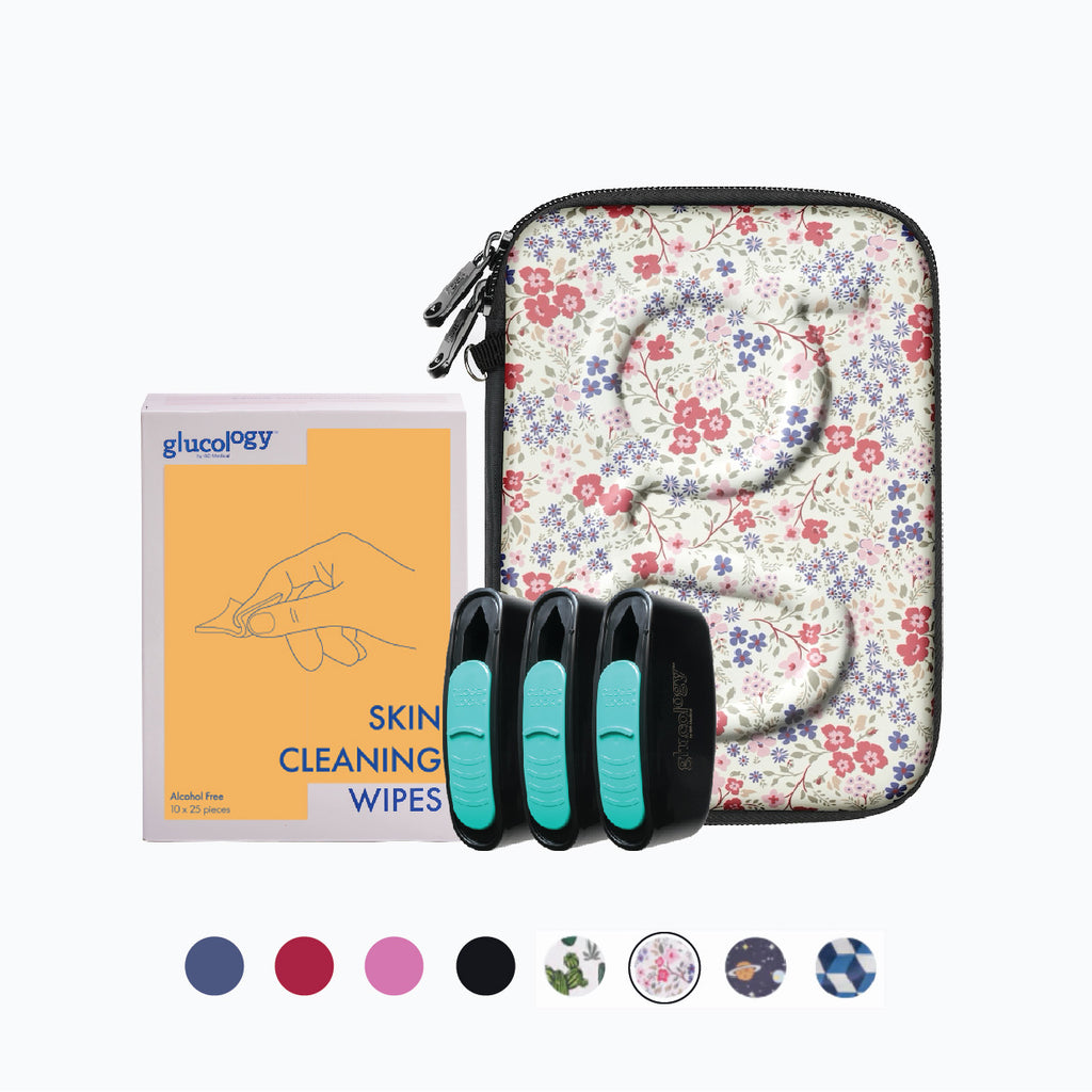 The Glucology Travel Case is perfect for storing all your necessities including wipes, sharps, and many more. With a protective and hard shell, our diabetic organiser case is hand-sewn and will shield all your delicate accessories from impact. The Glucology Pen Needle Pocket Container is one of the smallest in the range. The compact stylish design means it can fit into a pocket or handbag and is tiny enough to take out during your day-to-day life without weighing you down.