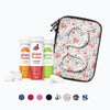 Glucology Travel Case and 6 tubes of Fast-Acting Glucochews for diabetic travel essentials. Our Glucology travel case is designed for daily use and for people who are always on the go