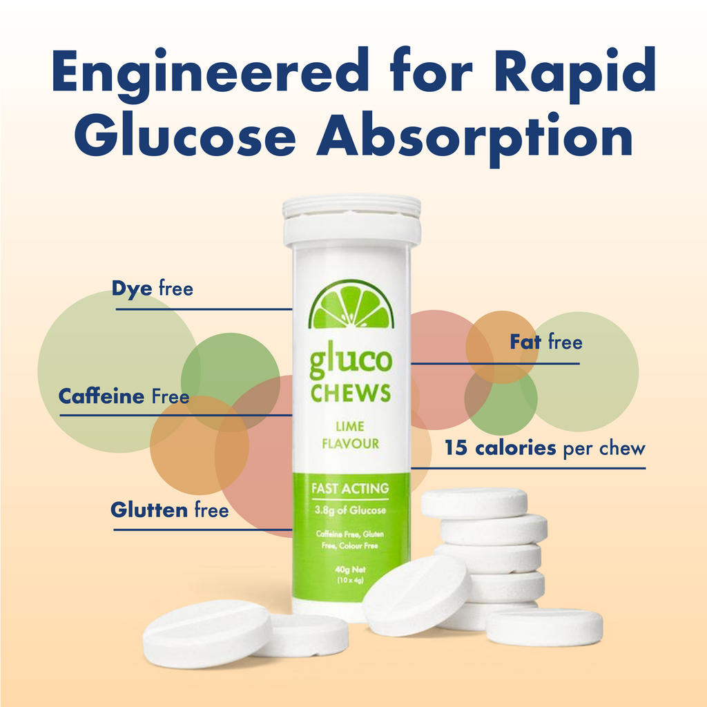 Fast Acting Glucochews – Raspberry | 6 Tubes (60 Chews)