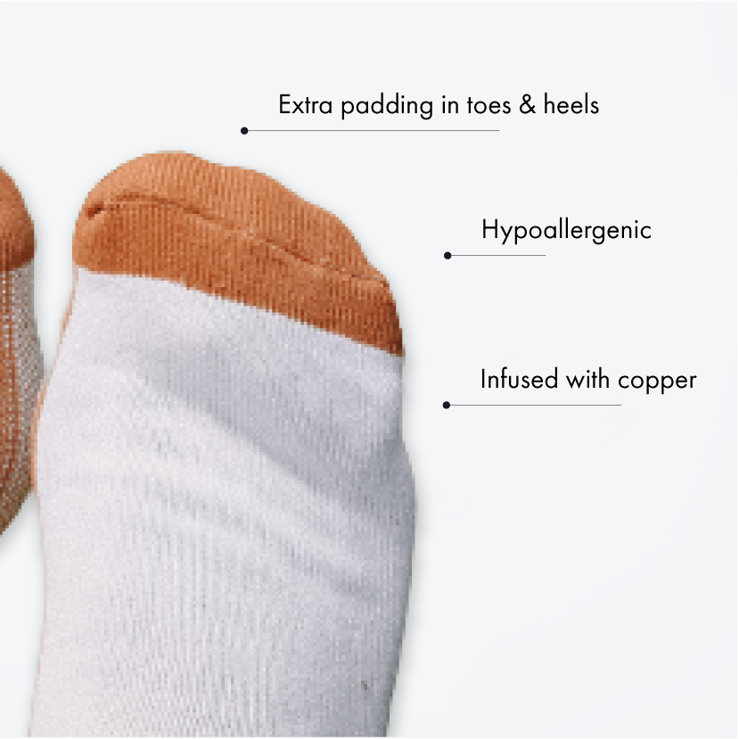 Diabetes-Friendly Glucology Diacare Copper-Infused Comfort Socks