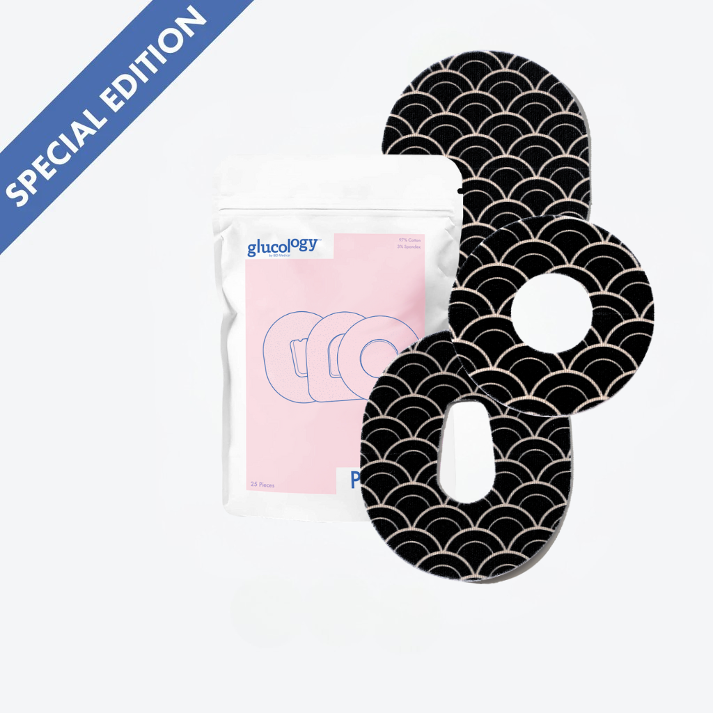Special Edition Patterned CGM Patches | 25 Pack | Midnight Wave