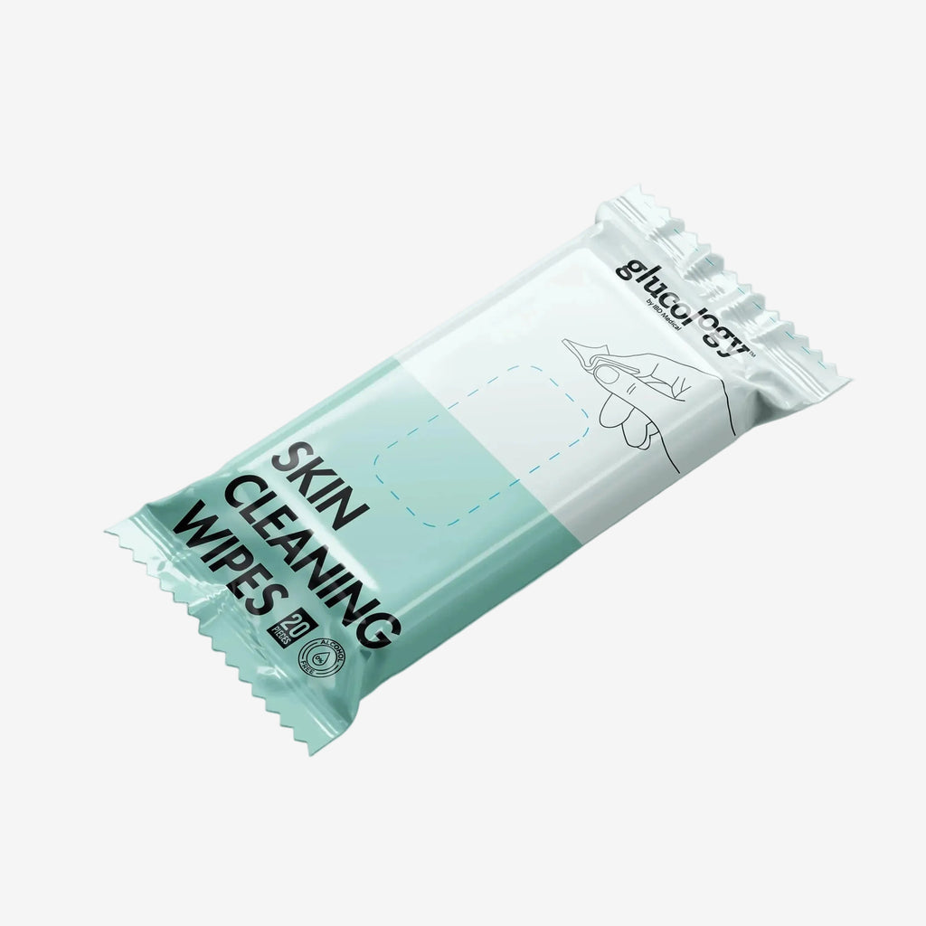 Pack of skin cleaning wipes for diabetes testing