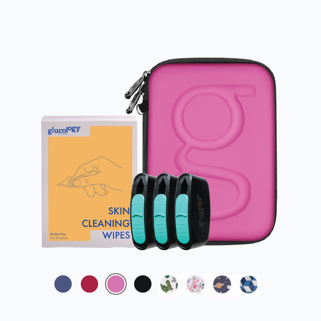 The Glucology Travel Case is perfect for storing all your necessities including wipes, sharps, and many more. With a protective and hard shell, our diabetic organiser case is hand-sewn and will shield all your delicate accessories from impact. The Glucology Pen Needle Pocket Container is one of the smallest in the range. The compact stylish design means it can fit into a pocket or handbag and is tiny enough to take out during your day-to-day life without weighing you down.